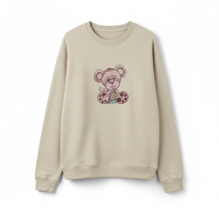 Teddy Bear Cookie — Premium Embroidered Collection | Hoodie • Sweatshirt • Jute Tote | Original EmbroMania Design