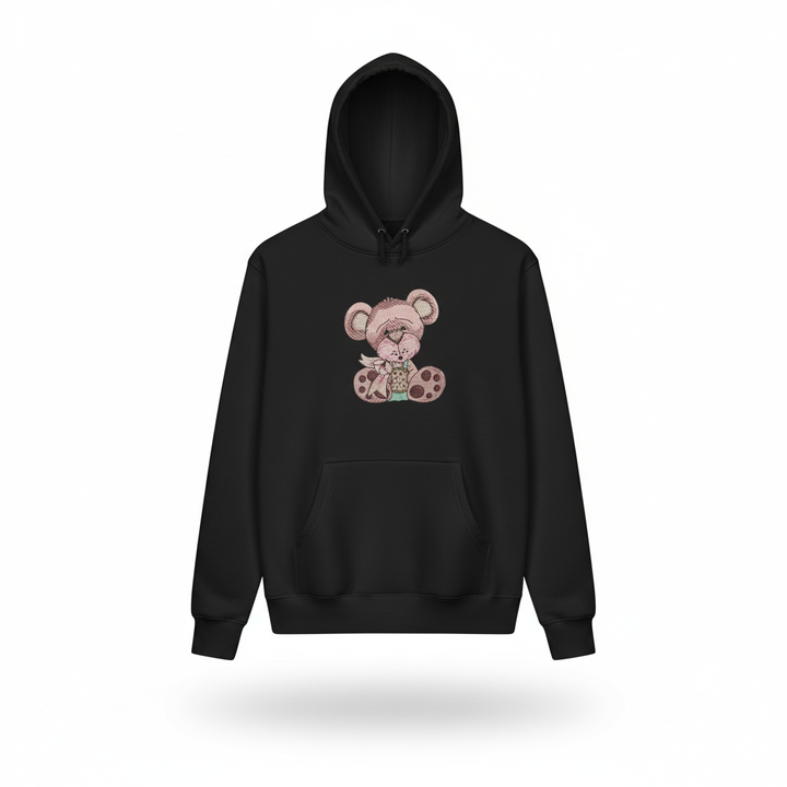 Teddy Bear Cookie — Premium Embroidered Collection | Hoodie • Sweatshirt • Jute Tote | Original EmbroMania Design