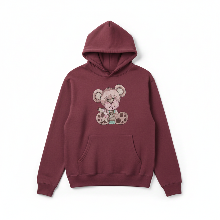 Teddy Bear Cookie — Premium Embroidered Collection | Hoodie • Sweatshirt • Jute Tote | Original EmbroMania Design