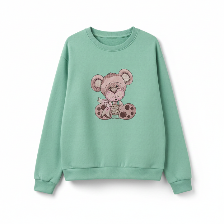 Teddy Bear Cookie — Premium Embroidered Collection | Hoodie • Sweatshirt • Jute Tote | Original EmbroMania Design