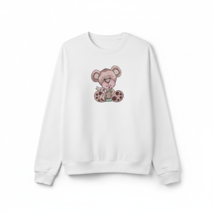 Teddy Bear Cookie — Premium Embroidered Collection | Hoodie • Sweatshirt • Jute Tote | Original EmbroMania Design