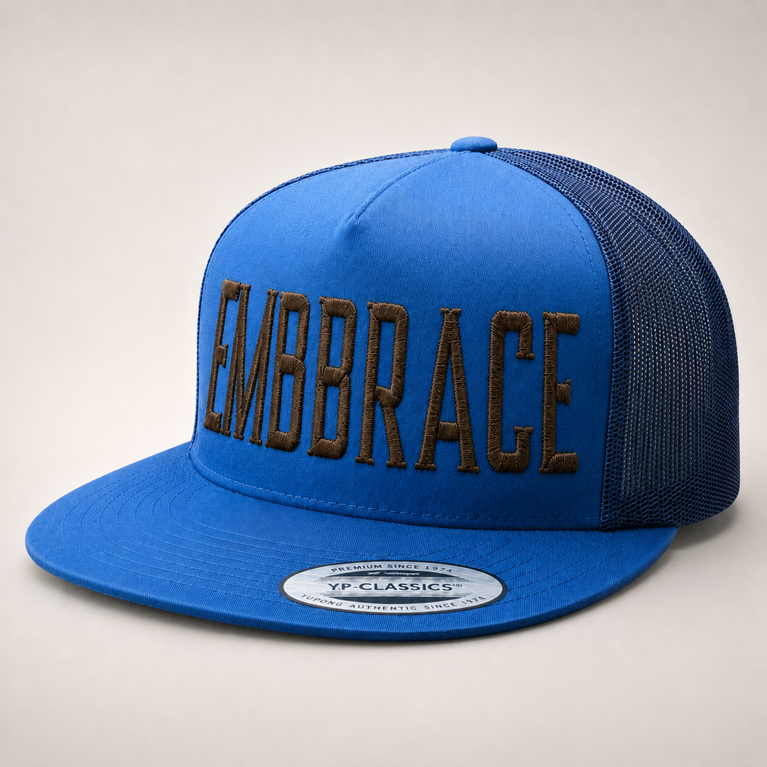 Blue cap with &