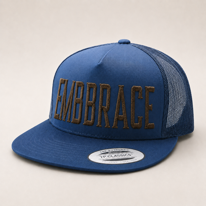 Blue cap with &