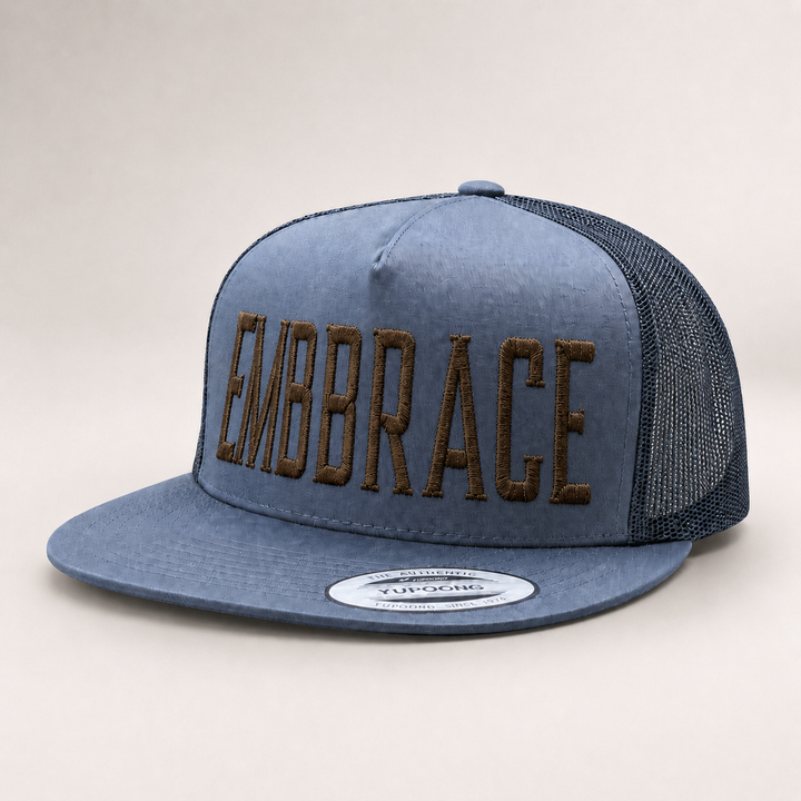 Blue cap with &