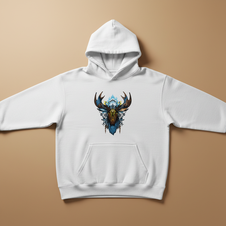 Tribal Moose — Embroidered Hoodie | EmbroMania