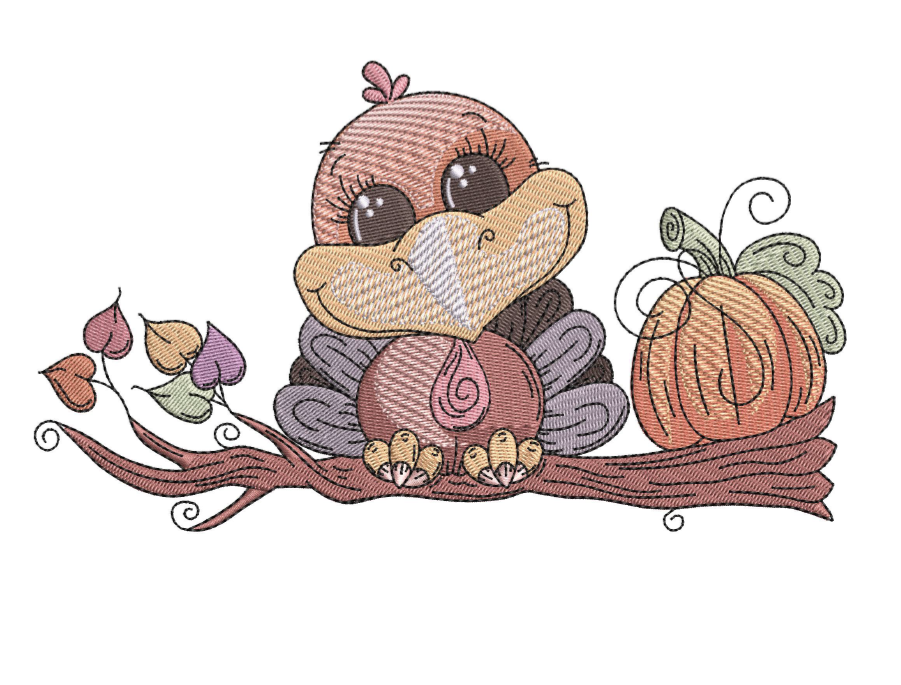 Cartoon beaver with autumn elements on a white background