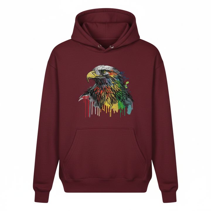 Vivid Eagle — Premium Embroidered Hoodie | Original EmbroMania Design