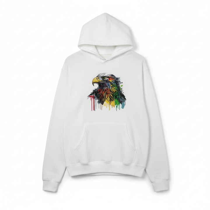 Vivid Eagle — Premium Embroidered Hoodie | Original EmbroMania Design