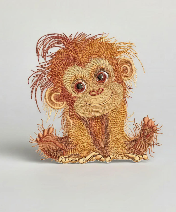 Baby Orangutan — Premium Embroidered Sweatshirt | Original EmbroMania Design