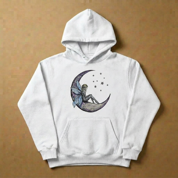 Fairy Tale on the Moon Machine Embroidered Hoodie – Hand Finished in Dubai | EmbroMania