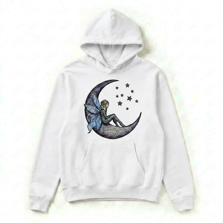Fairy Tale on the Moon Machine Embroidered Hoodie – Hand Finished in Dubai | EmbroMania