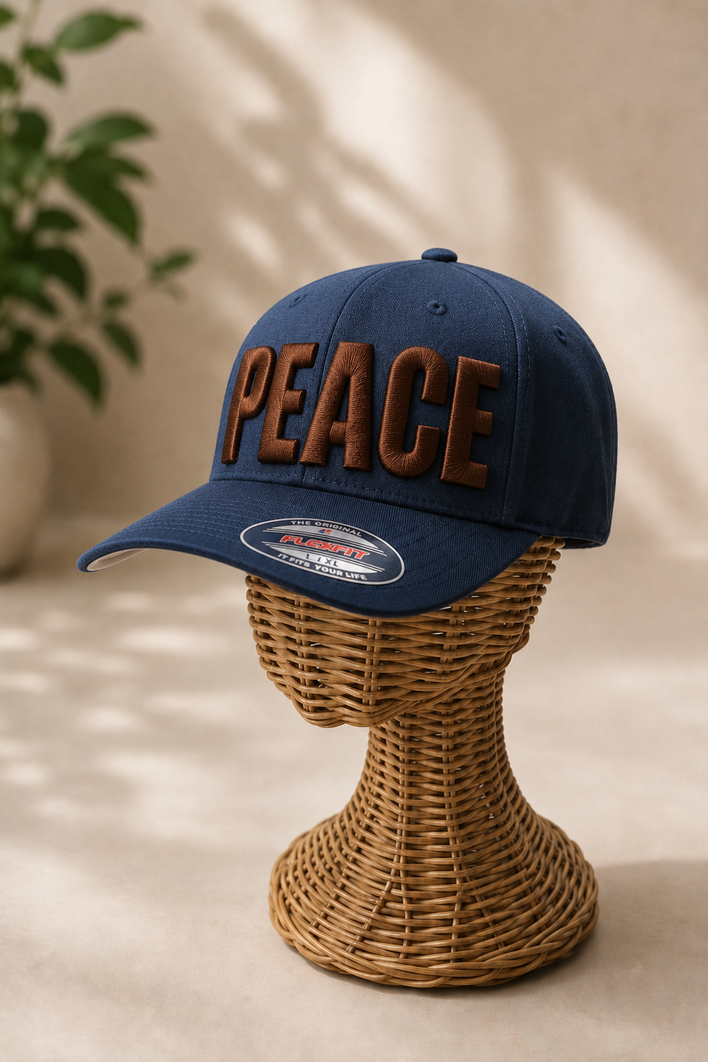 Big Bold 3D Puff Font — Black Cap Side View, Custom Name Embroidery | EmbroMania