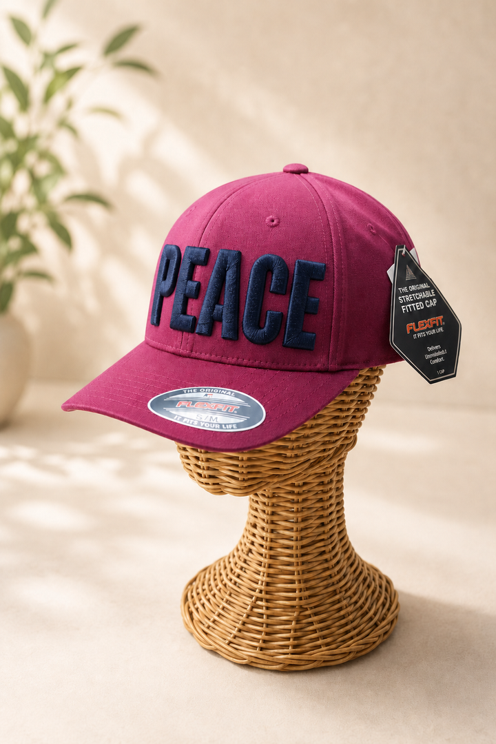 Big Bold 3D Puff Font — Burgundy Cap Close-Up 3D Puff Stitch Detail | EmbroMania