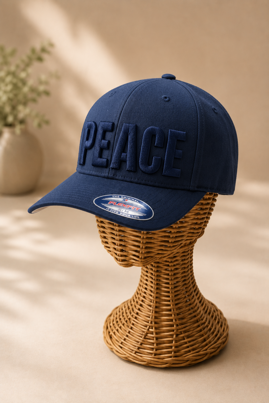 Big Bold 3D Puff Font — Burgundy Cap Side View, Custom Name Embroidery | EmbroMania