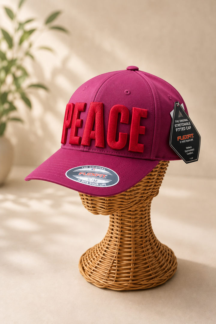 Big Bold 3D Puff Font — Camel Cap Close-Up 3D Puff Stitch Detail | EmbroMania