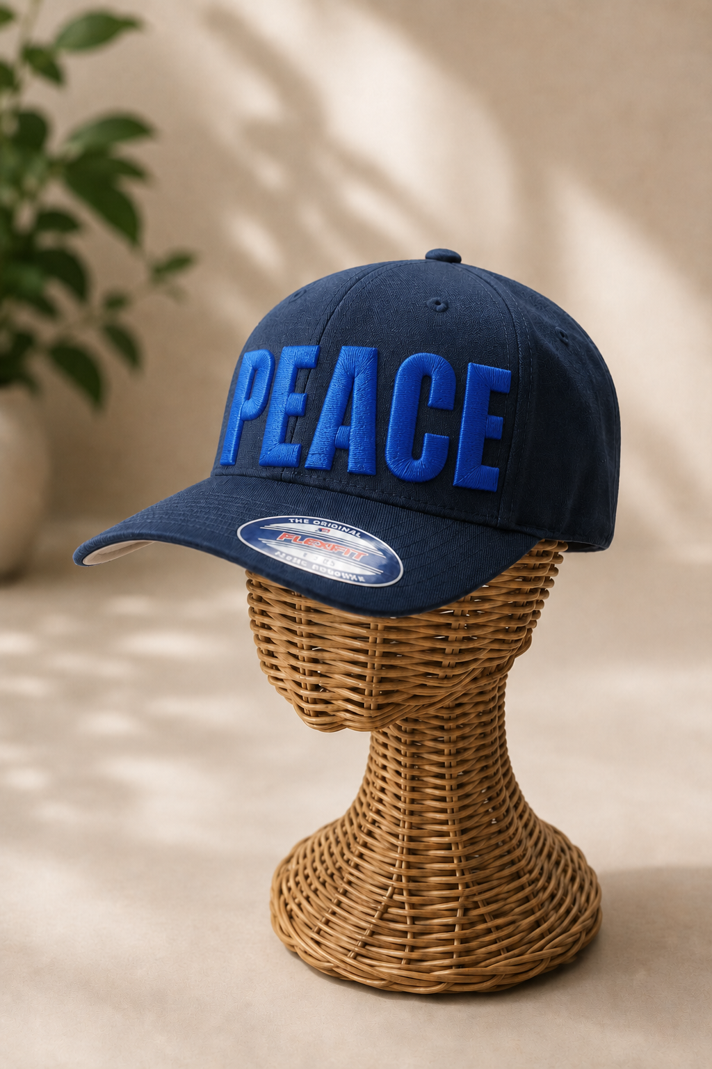Big Bold 3D Puff Font — Forest Green Cap Side View, Custom Name Embroidery | EmbroMania
