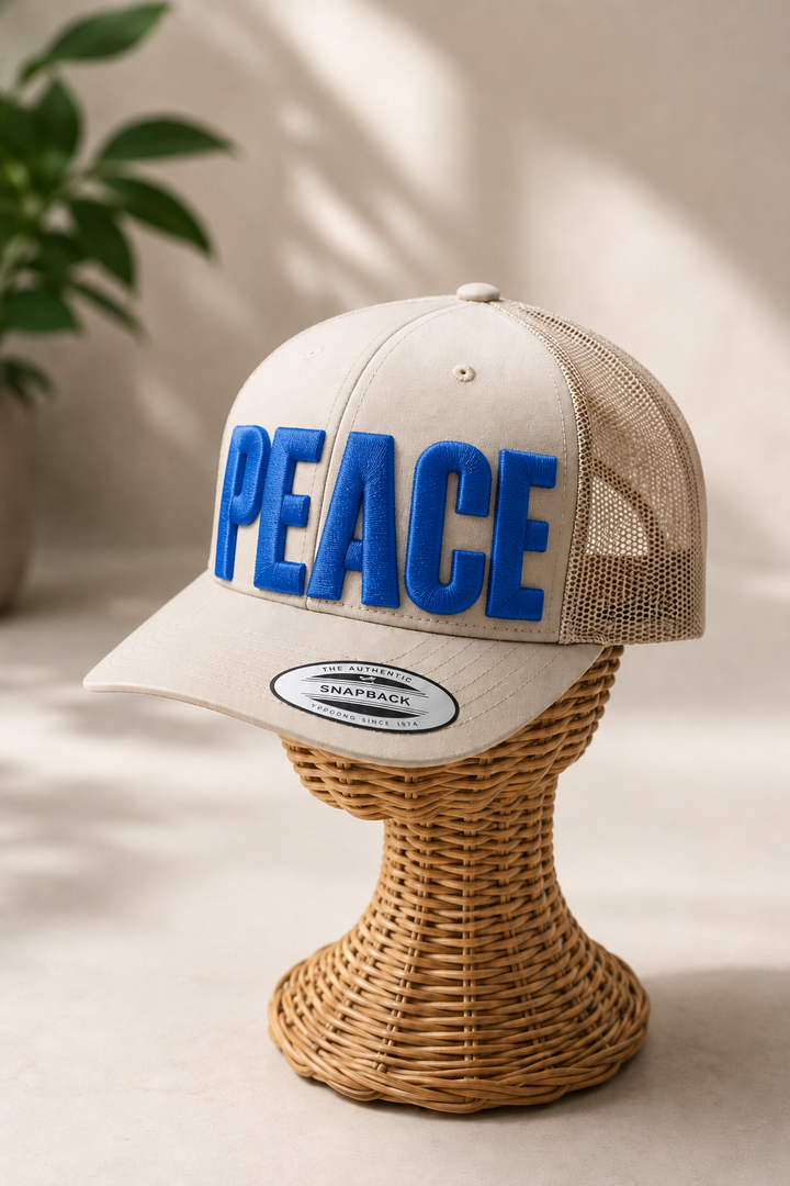 Big Bold 3D Puff Font — Forest Green Cap Three-Quarter View, Custom Name Embroidery | EmbroMania
