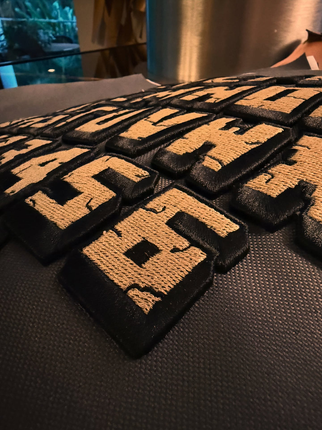 Cracked 3D Puff embroidery samples and Madeira thread collection | EmbroMania Dubai UAE