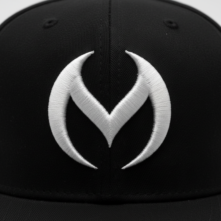 Shadow Crest Machine Embroidered 3D Puff Flexfit Cap – Hand Finished in Dubai | EmbroMania