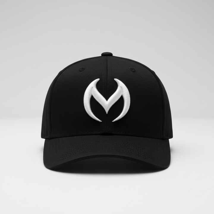 Shadow Crest Machine Embroidered 3D Puff Flexfit Cap – Hand Finished in Dubai | EmbroMania