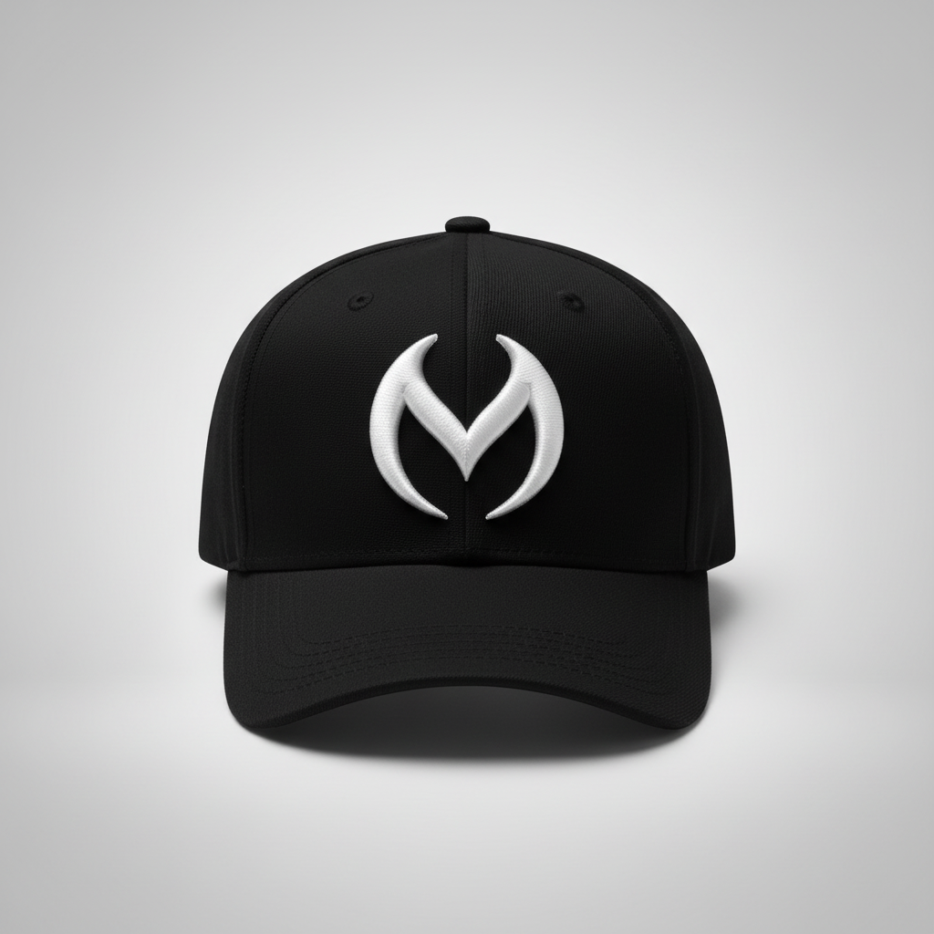 Shadow Crest Machine Embroidered 3D Puff Flexfit Cap – Hand Finished in Dubai | EmbroMania