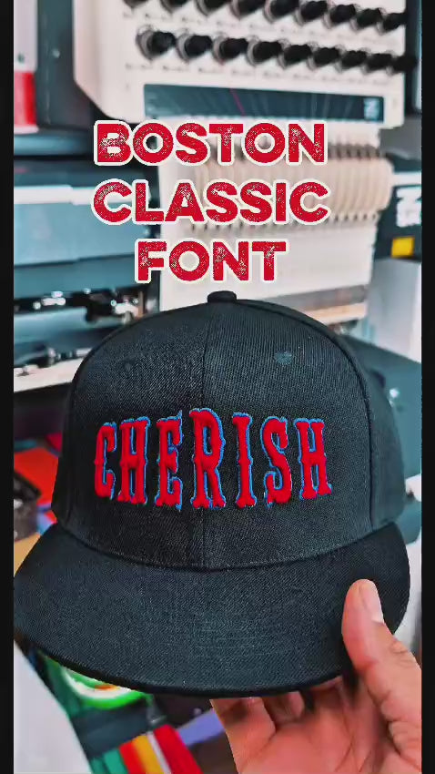 Boston 3D Puff  — Custom 3D Foam Embroidery | EmbroMania Dubai