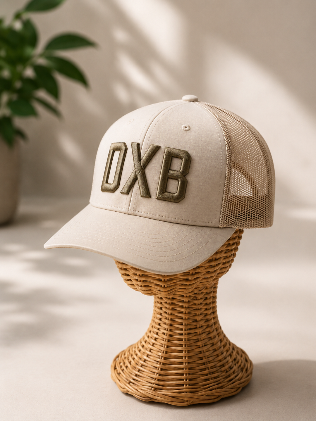 🪖 Terrain – Metro Block 3D Puff · Olive brown khaki military tan · Sand beige retro trucker | Hand Finished in Dubai | EmbroMania